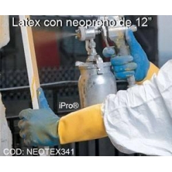 Guantes neopreno NEOTEX negros, sin silicona 16", acb liso, 57/1000"