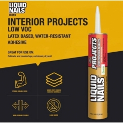 Liquid nails cartucho silicon adhesivo para construccion uso interior 300ML