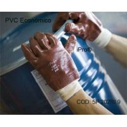 Guantes PVC Premium rojo puño elastico sanitinado homologado CE